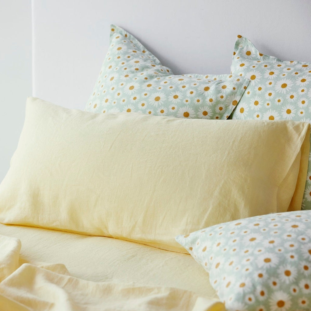 Pure Linen Flat Sheet - Buttercup