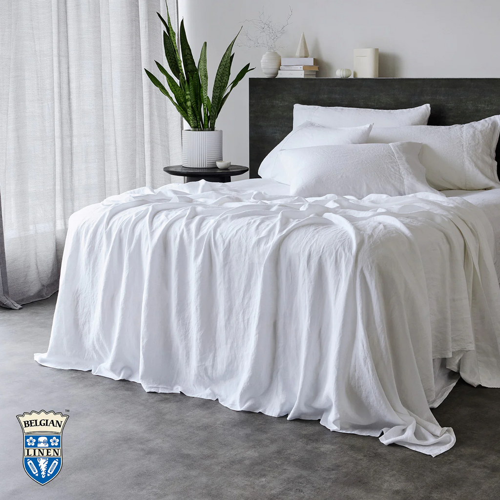 Belgian Linen Duvet Cover - White
