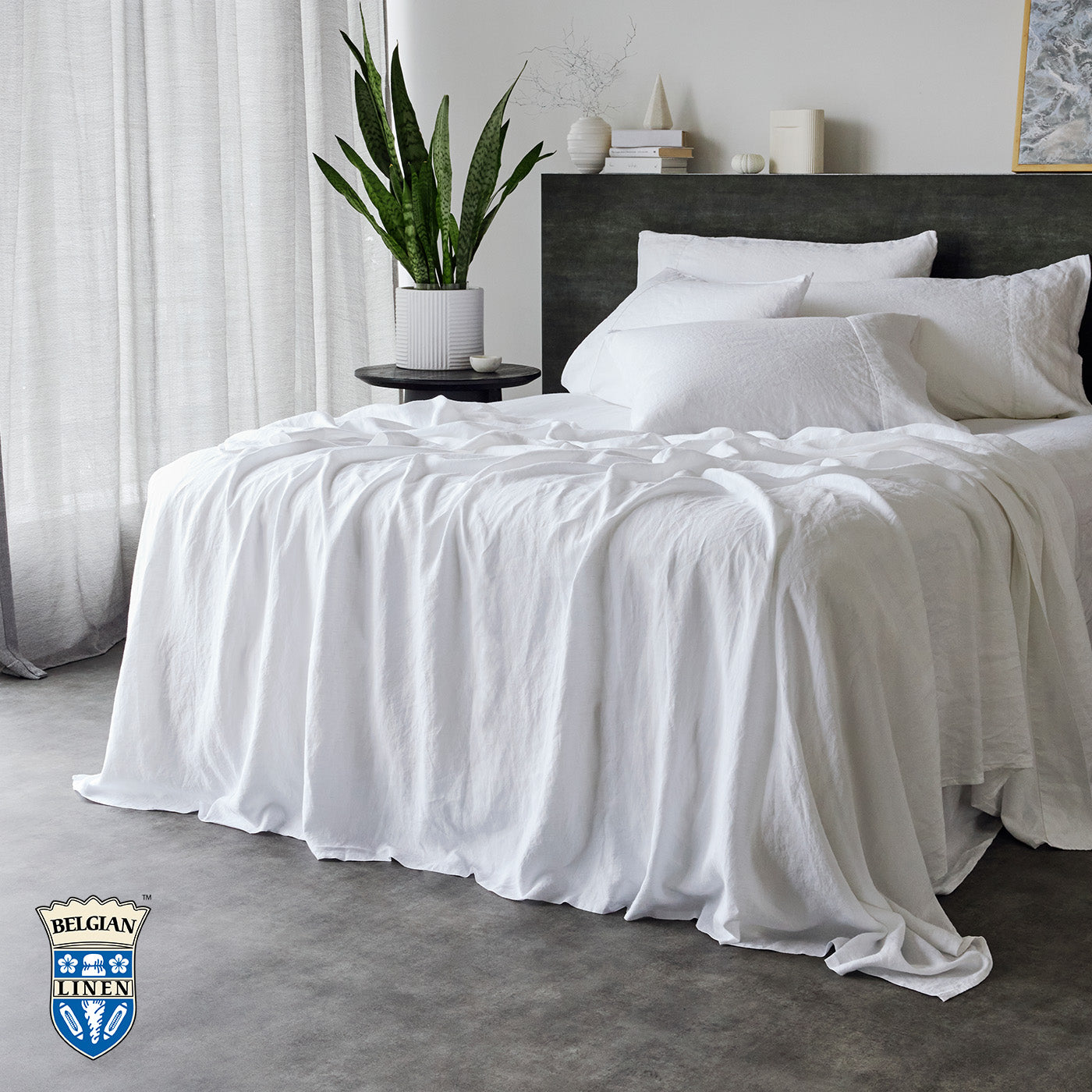 Belgian Linen Duvet Cover - White