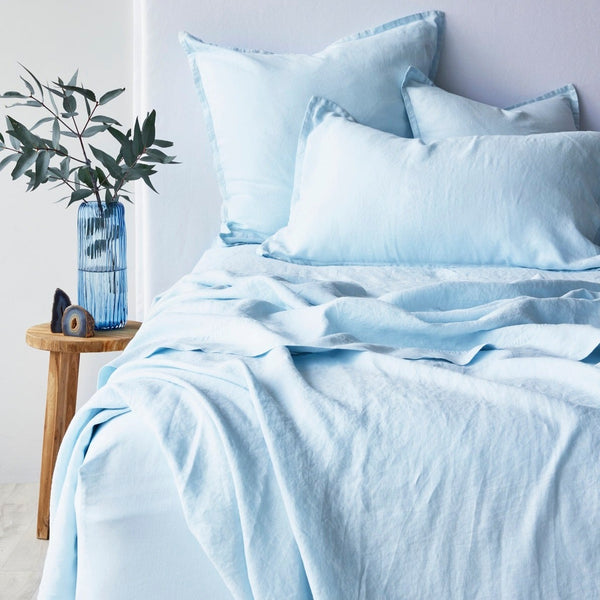 Pure Linen European Pillowcase -  Powder