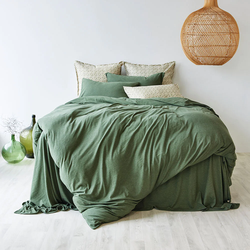 Pure Linen Forget-Me-Not Printed Euro Pillowcase  CLEARANCE  CLEARANCE