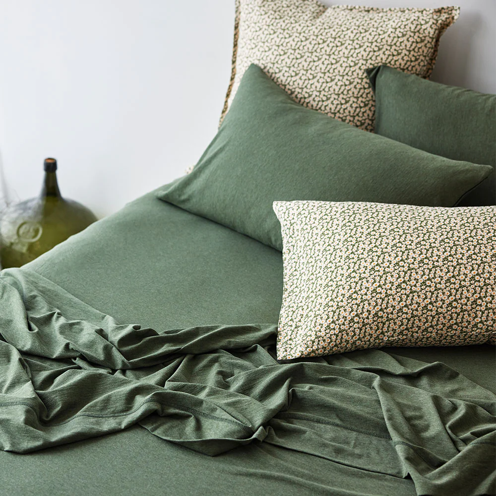 Pure Linen Forget-Me-Not Printed Euro Pillowcase  CLEARANCE  CLEARANCE