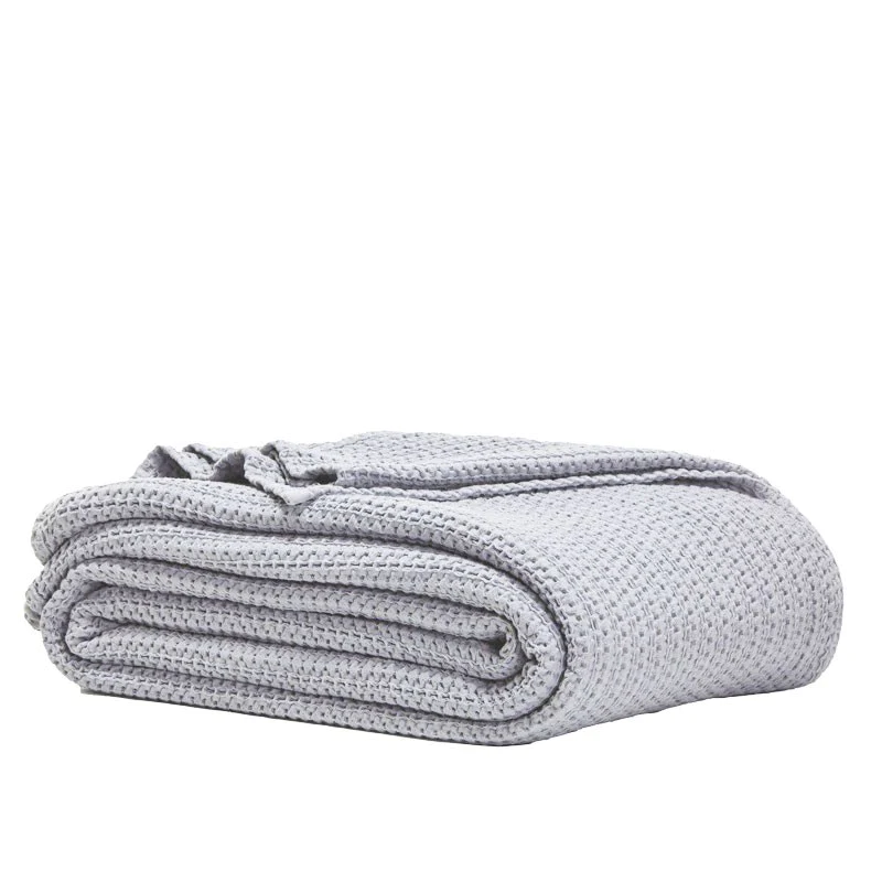 Lisboa Waffle Blanket - Silver