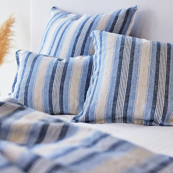 Pure Linen Cushion Cover - Cambridge Stripe CLEARANCE  CLEARANCE