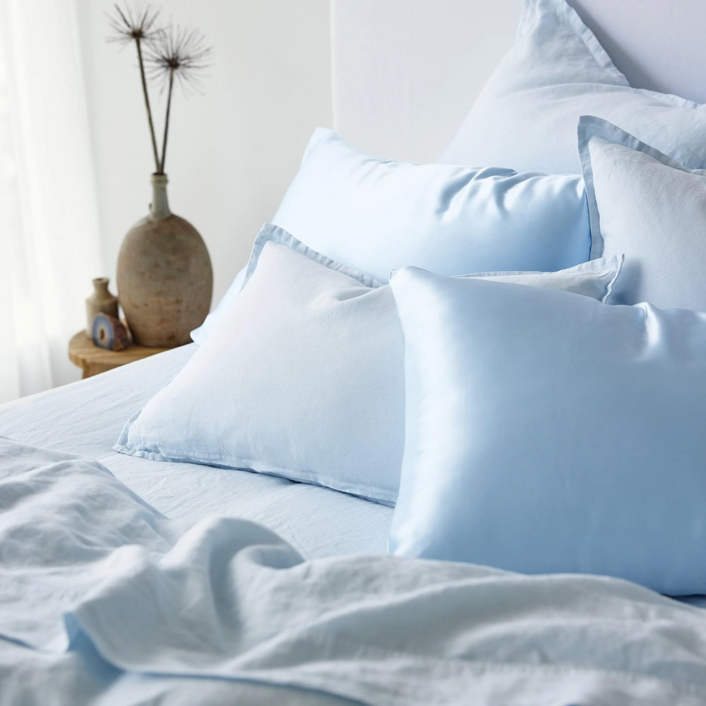 Mulberry Silk Pillowcase - Ice Blue