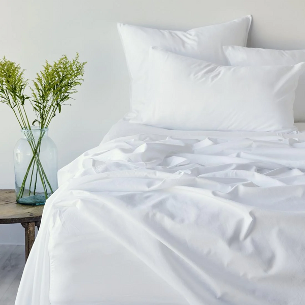 Soft Washed Cotton Pillowcase Pair - White