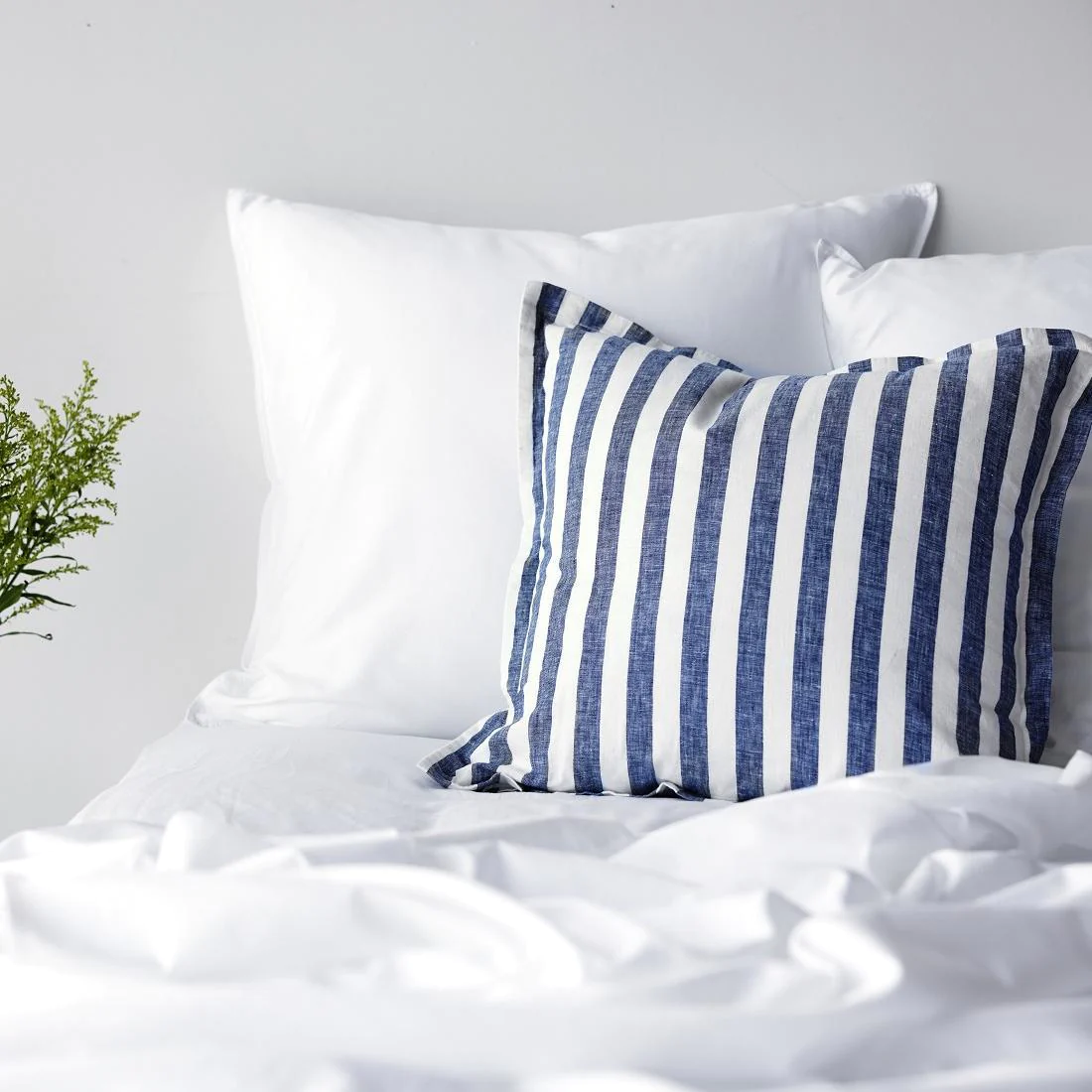 Soft Washed Cotton European Pillowcase Pair - White