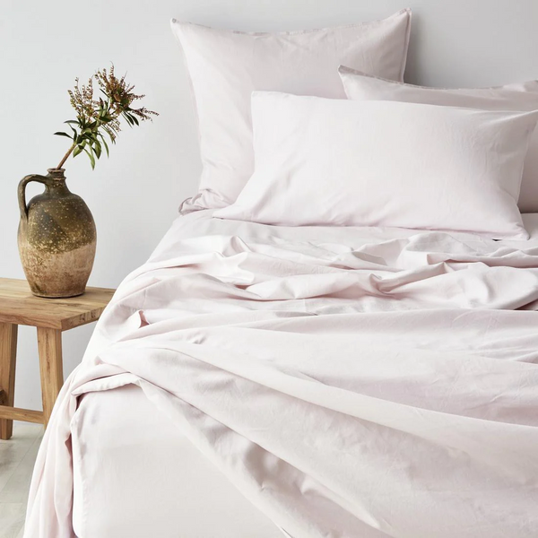 Soft Washed Cotton Pillowcase Pair - Peony