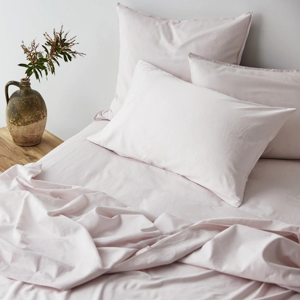 Soft Washed Cotton Pillowcase Pair - Peony