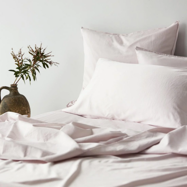 Soft Washed Cotton Pillowcase Pair - Peony