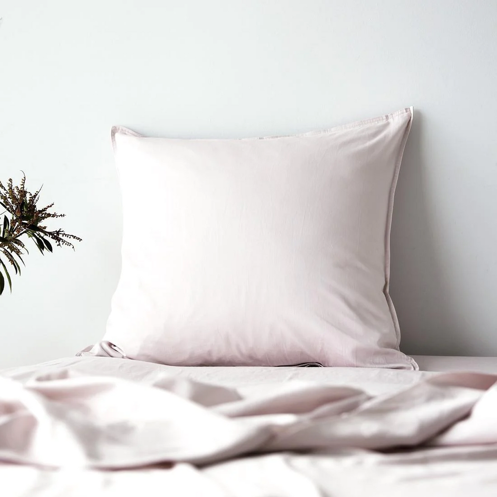 Soft Washed Cotton European Pillowcase Pair - Peony