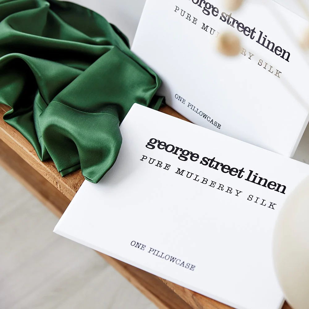 Mulberry Silk Pillowcase - Dark Green