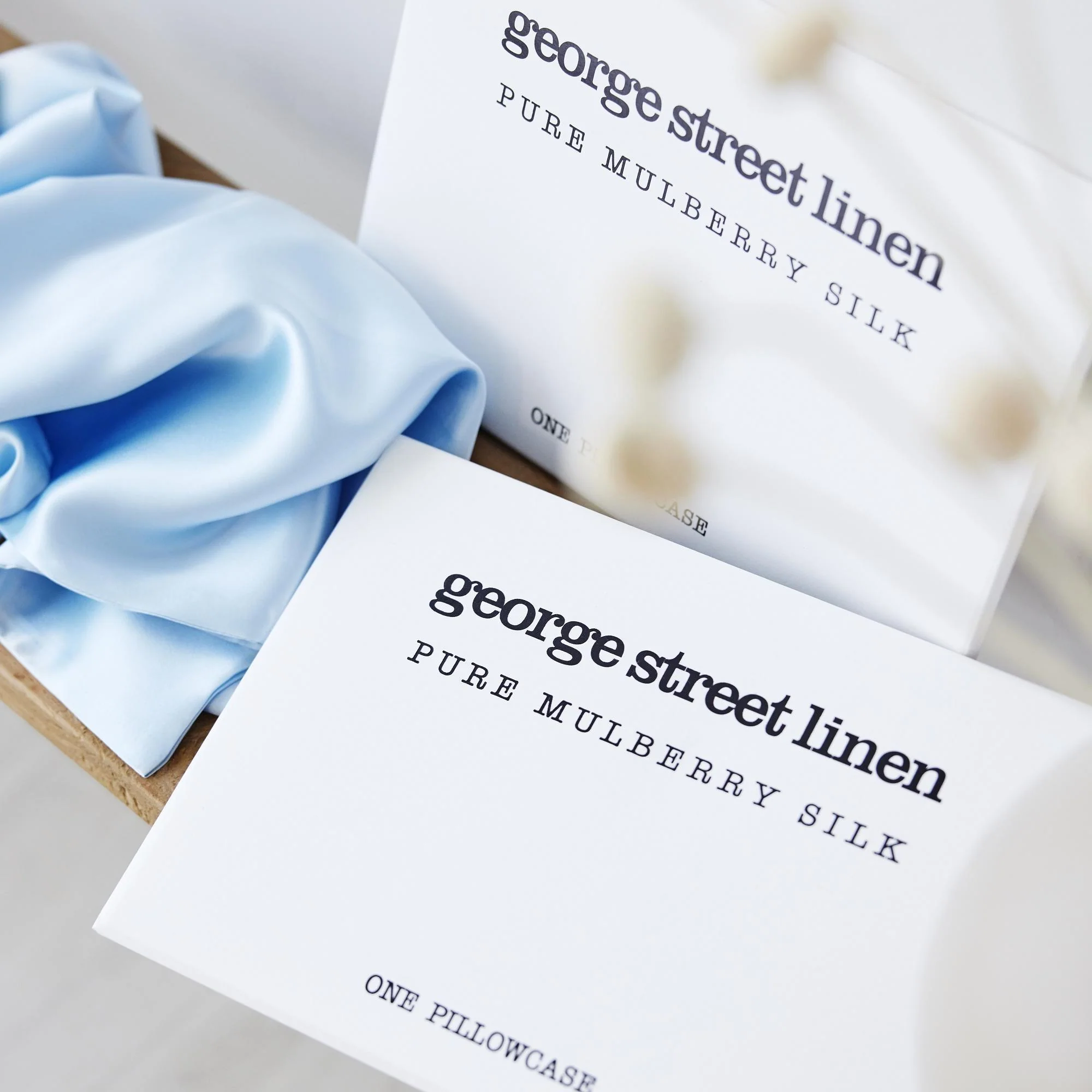 Mulberry Silk Pillowcase - Ice Blue