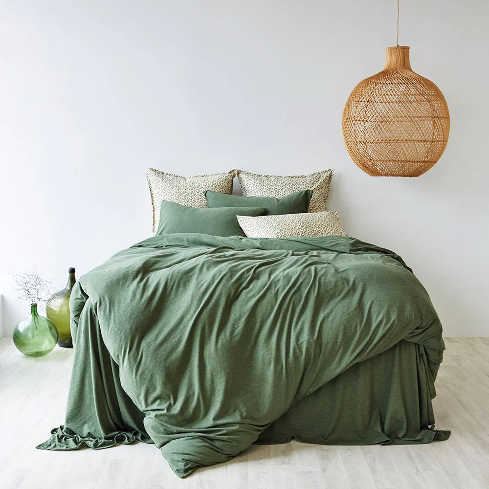 Cotton Jersey Duvet Cover - Avocado