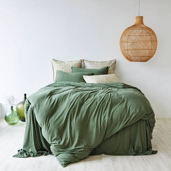 Cotton Jersey Pillowcase Pair - Avocado