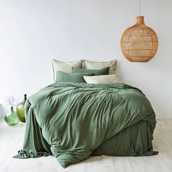 Cotton Jersey Duvet Cover - Avocado