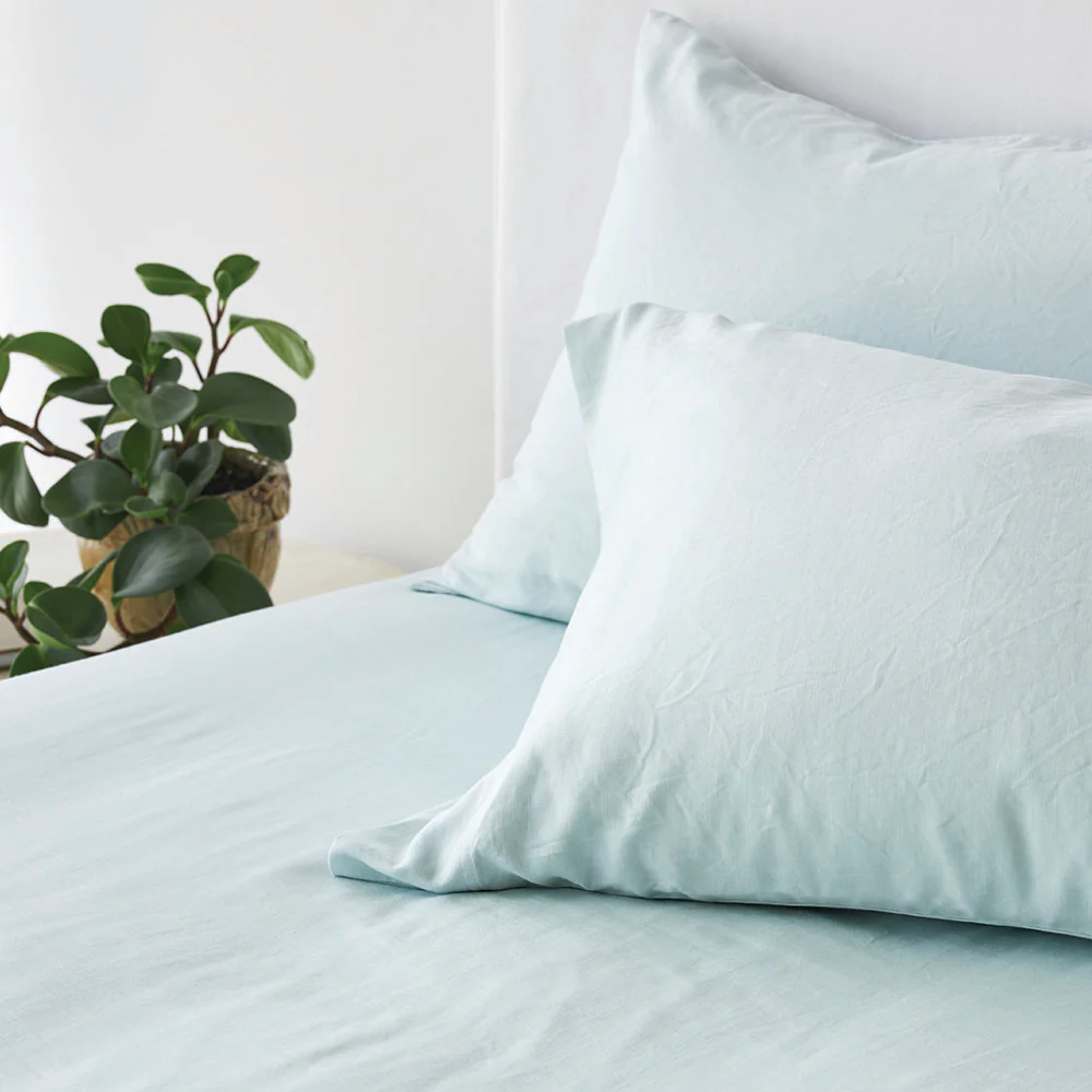Bamboo Linen Standard Pillowcase Pair - Haze CLEARANCE