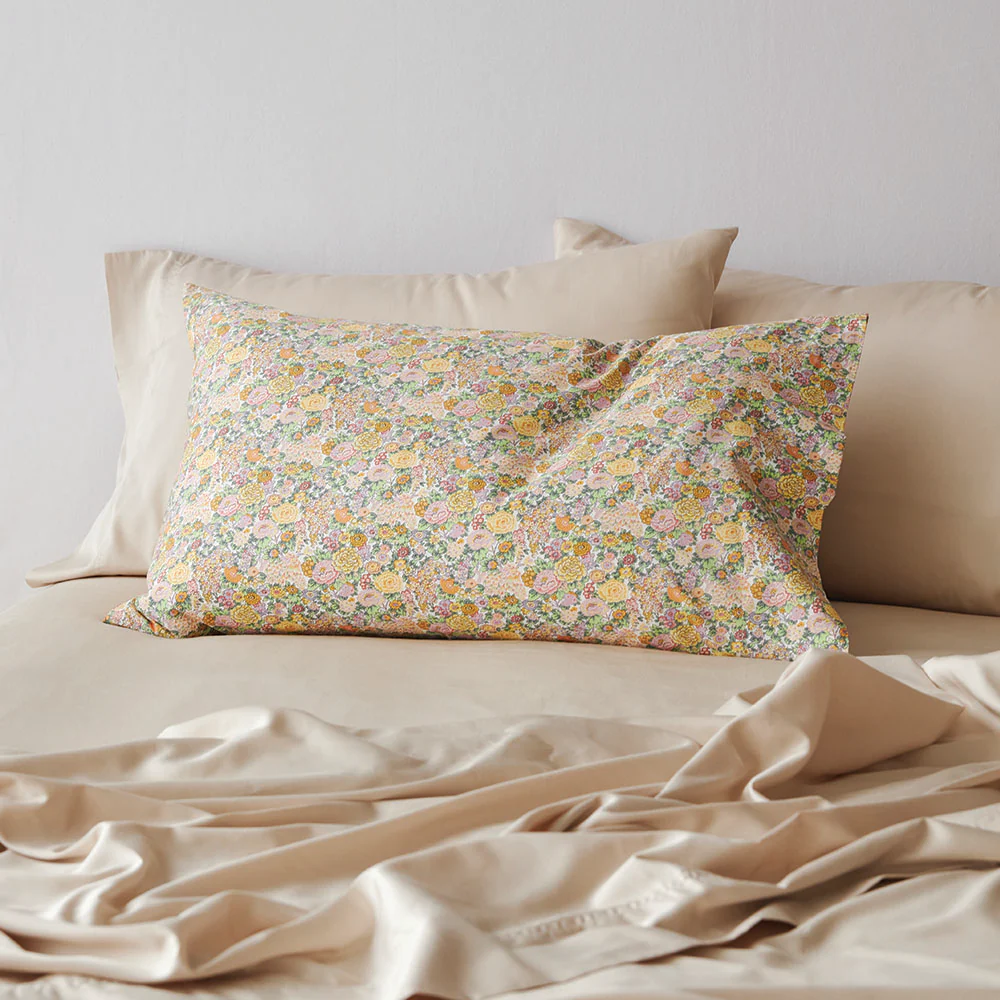 Bamboo Cotton Pillowcase Pair - Natural King