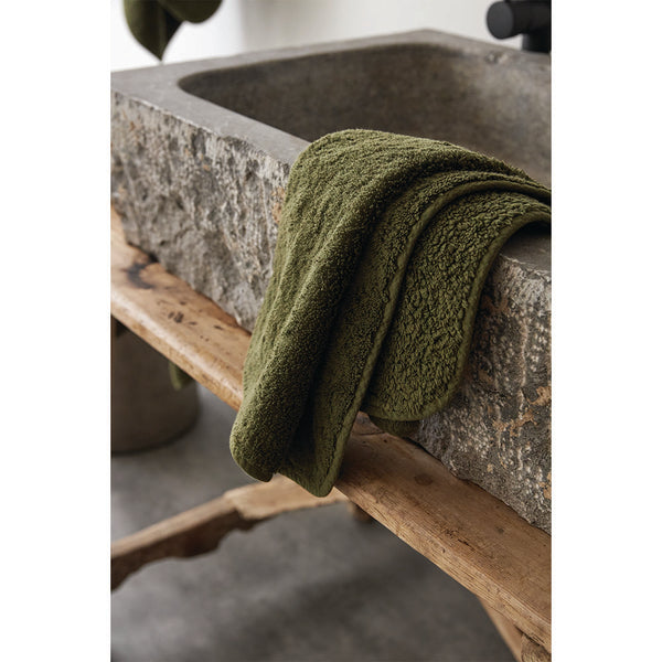 Super Pile Cotton Towel - Olive