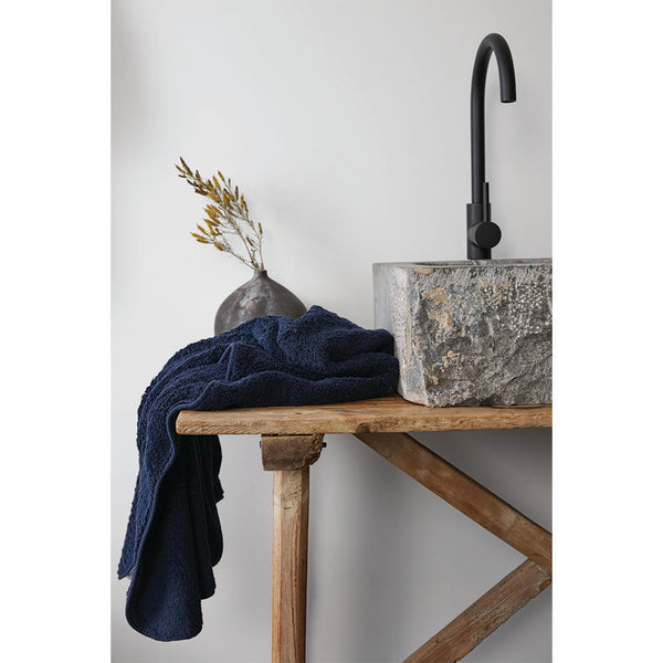 Super Pile Cotton Towel - Indigo  CLEARANCE  CLEARANCE