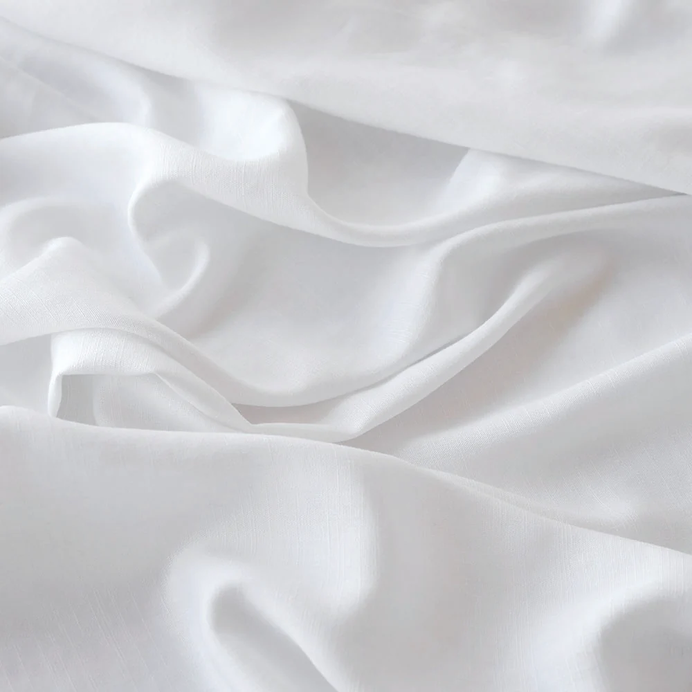 Bamboo Linen Flat Sheet - White