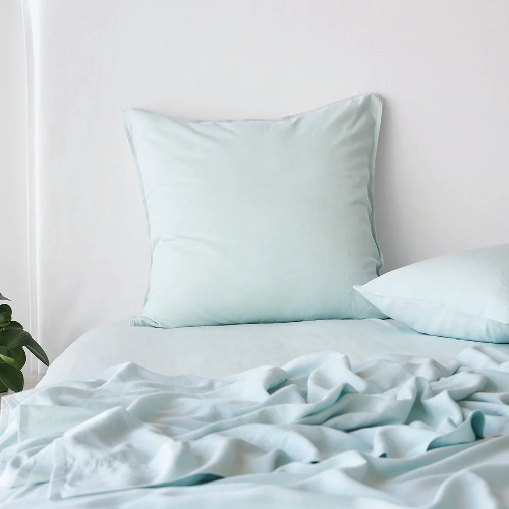 Bamboo Linen European Pillowcase Each - Haze CLEARANCE