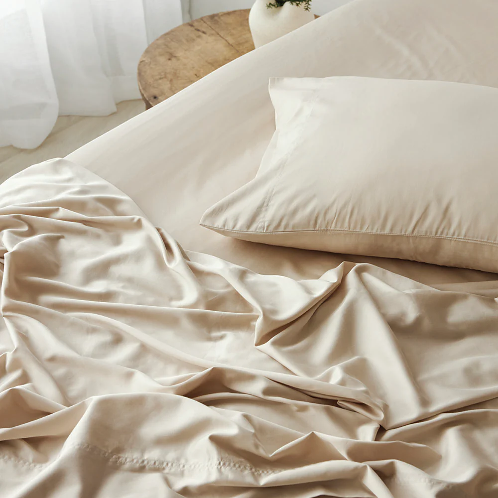 Bamboo Cotton Pillowcase Pair - Natural Standard