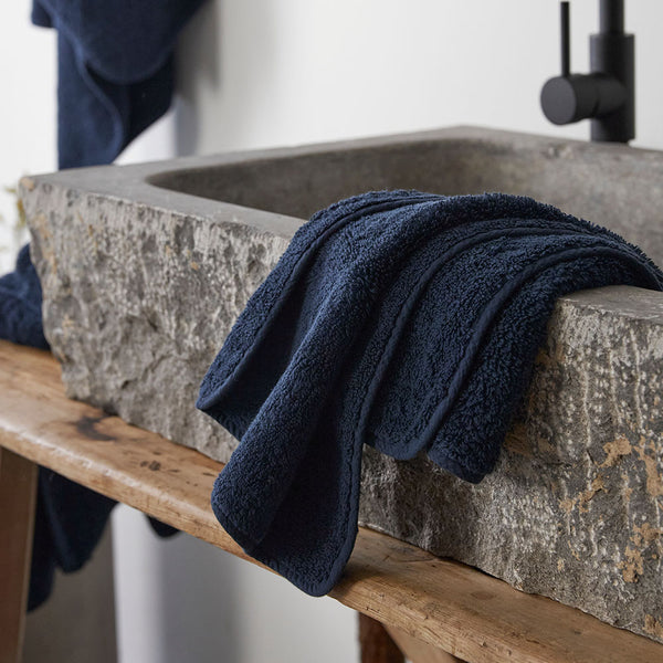 Super Pile Cotton Towel - Indigo  CLEARANCE  CLEARANCE